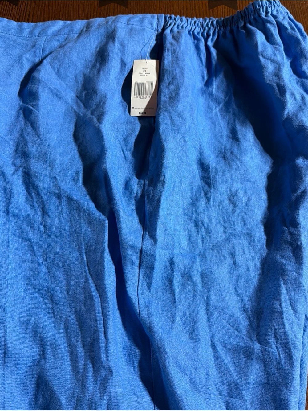 Kim Rogers Blue Linen Pants Women’s size 2X